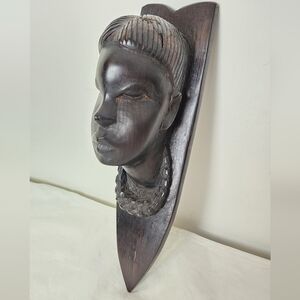 Vintage Hand Carved African Bust